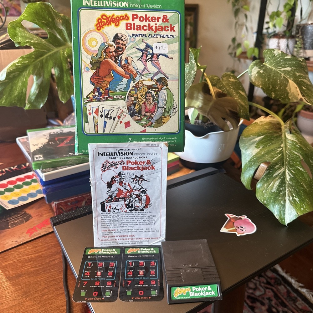 Las Vegas Poker & Blackjack Intellivision 1979 Complete Mattel Electronics CIB